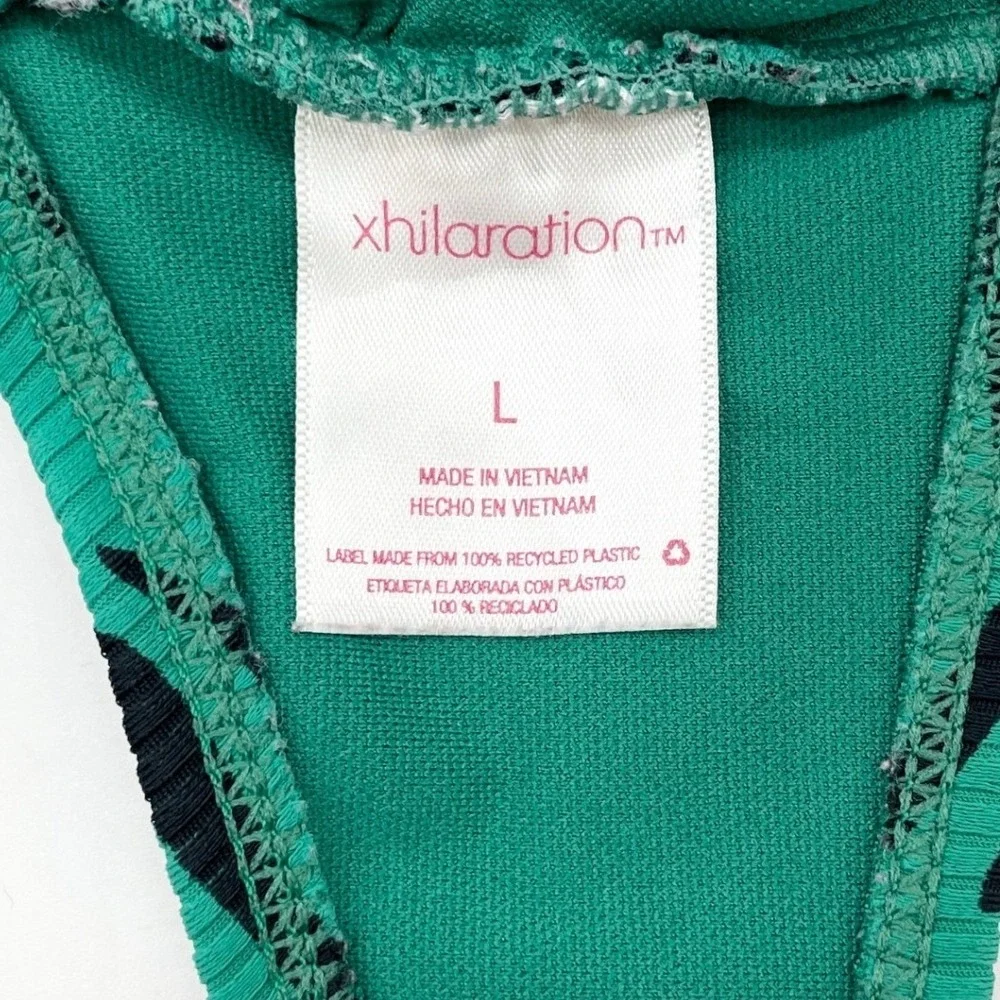 Xhilaration Womens Bikini Top Size Large Y2K‎ Swim Zebra Statement Preppy Bold